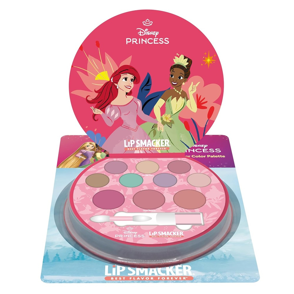 LIP SMACKER SET Disney Princess Shimmer Color Palette Paletka Cieni Do Powiek Dla Dzieci Z Aplikatorem