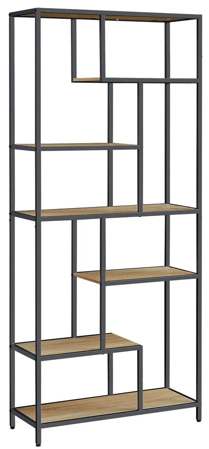 Designerski regał drewno metal dąb sonoma R0-R22