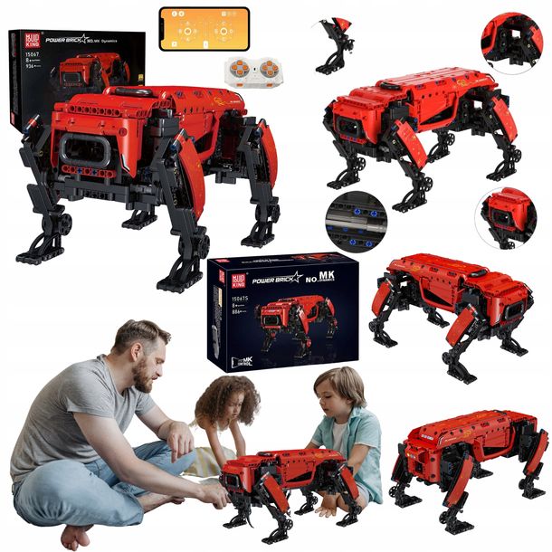 Klocki Konstrukcyjne Na pilota Zdalnie Sterowany Pies Robot