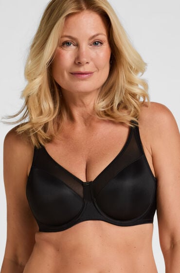Hunkemöller Nieusztywniany biustonosz minimizer z fiszbinami Nina Czarny