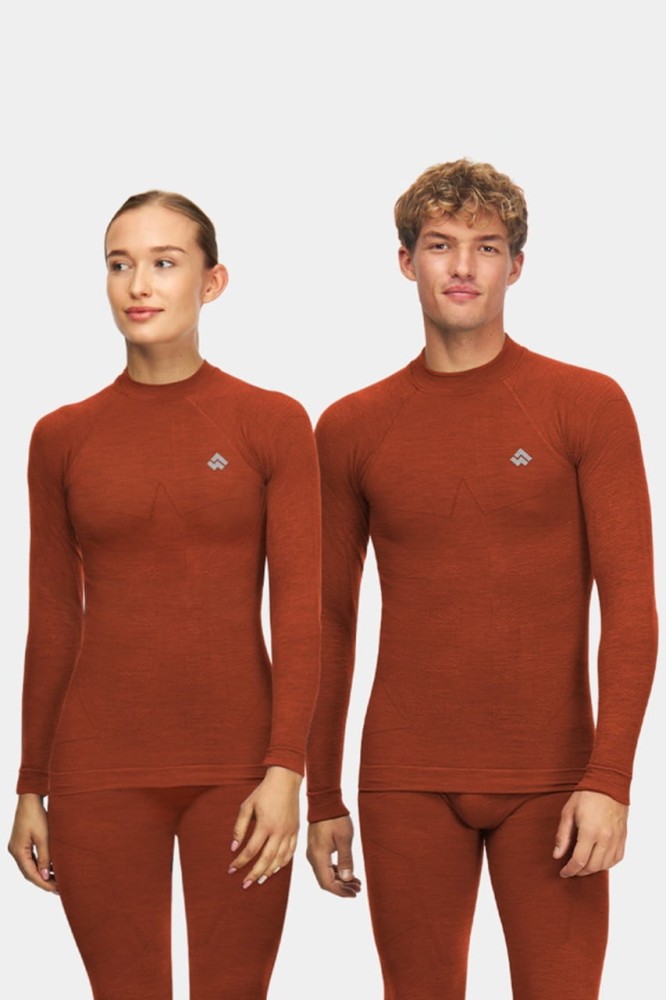 Bluza termoaktywna unisex Alpinus Merino Aoraki pomarańczowy