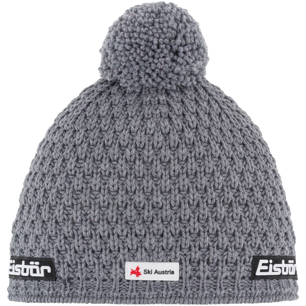 Czapka z wełną merino Eisbar Trail Pompon MÜ SKA 006 szary