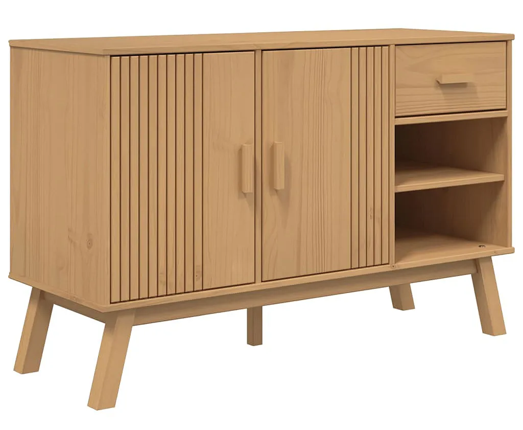 Klasyczna brązowa komoda na nóżkach - Krebri 7X