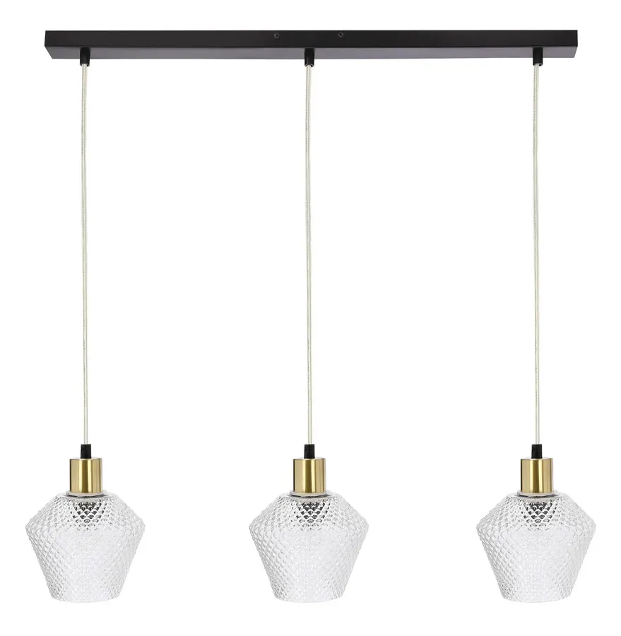 Nowoczesna lampa wisząca z kryształowymi kloszami - D273 T5-A99