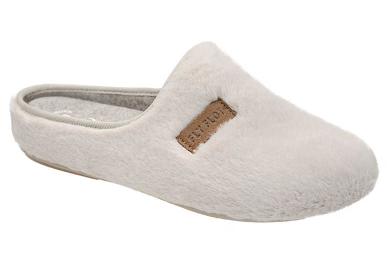 Kapcie FLY FLOT 91 X93 IZ 6009 Beige Beżowe Pantofle domowe Ciapy zdrowotne
