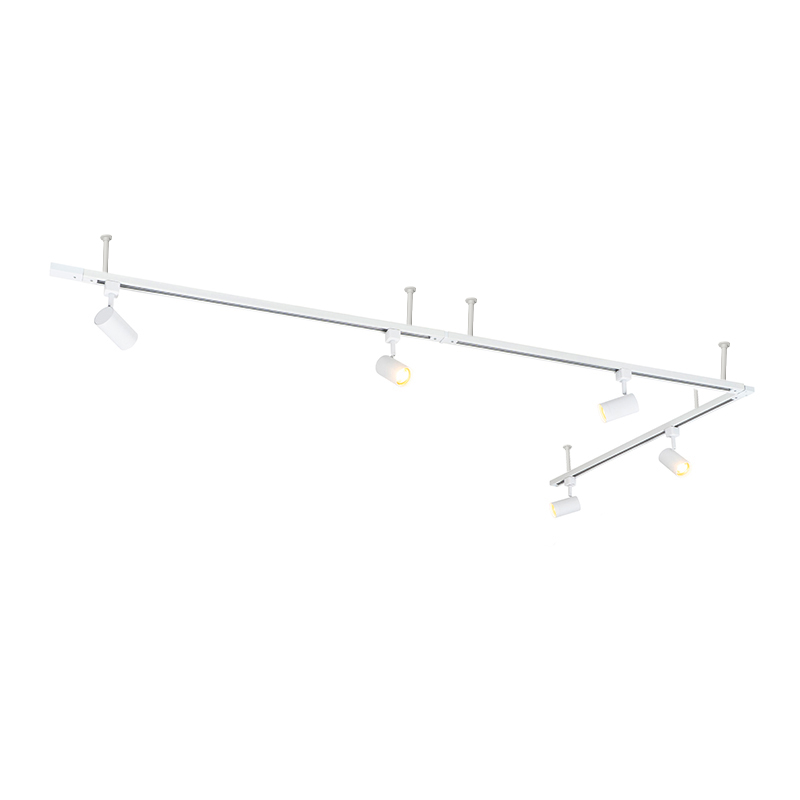 QAZQA Modern hangend railsysteem met 5 spots wit 1-fase - Iconic Jeana