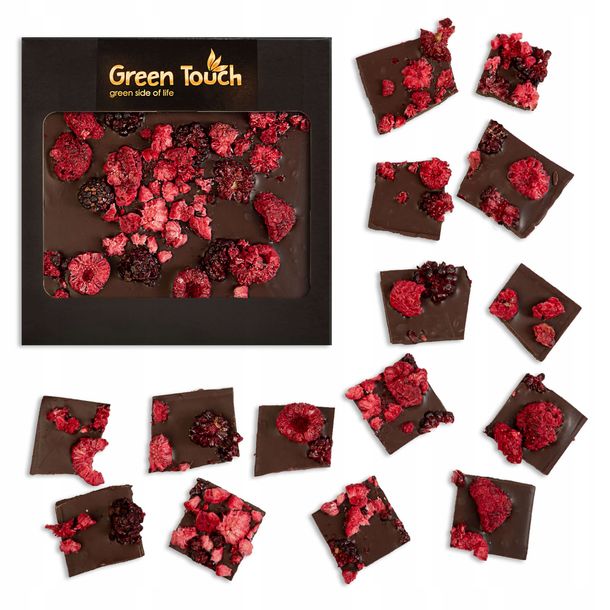 Green Touch czekolada ciemna z malinami i jeżynami liofilizowanymi 85 g