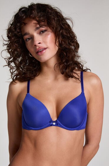 Hunkemöller Biustonosz usztywniany z fiszbinami Plunge Niebieski