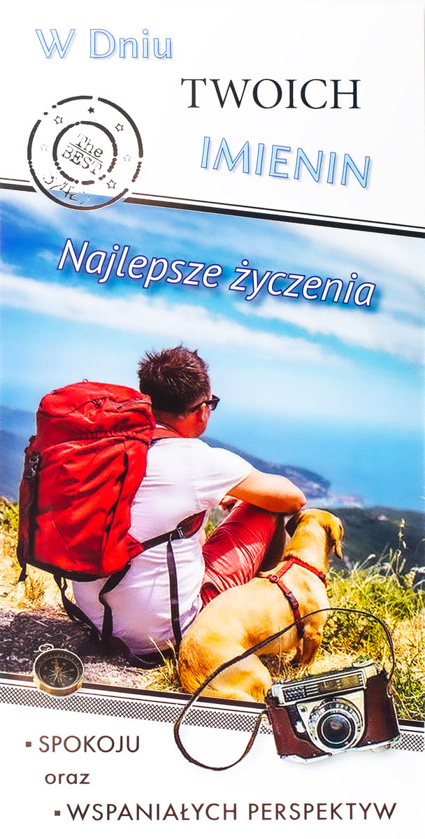 Kartka na imieniny dla Podróżnika Turysty PDL23