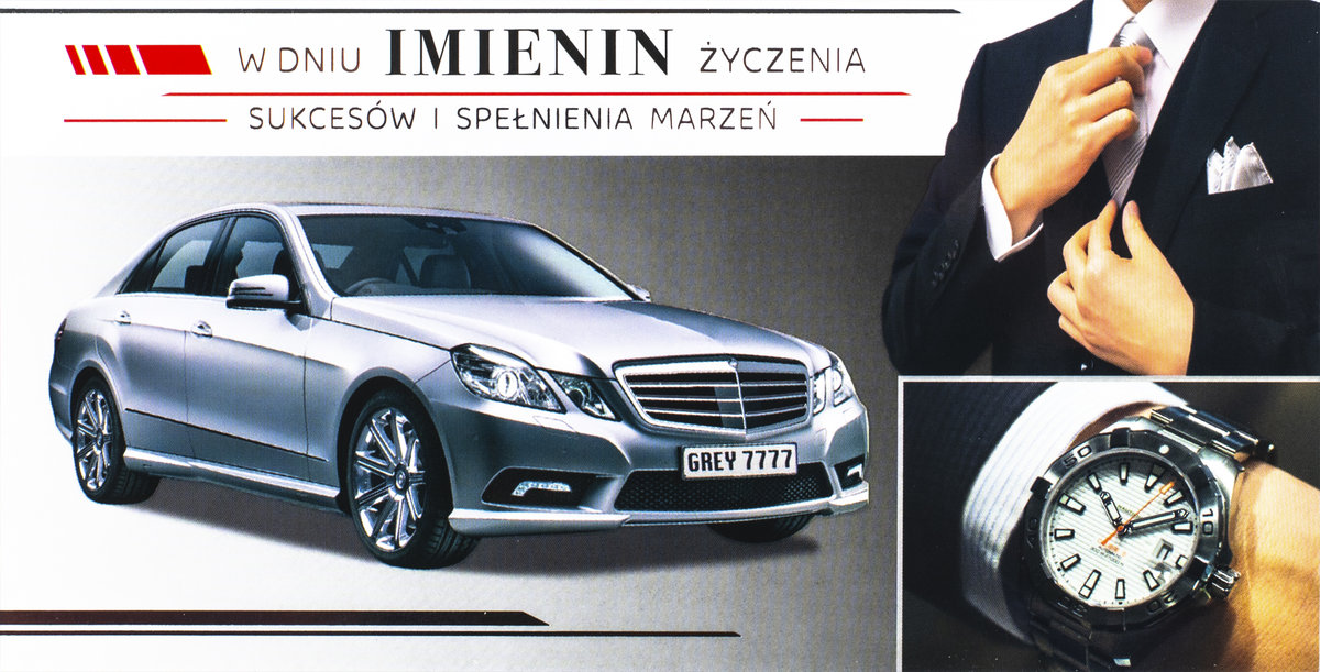 Kartka na imieniny dla eleganckiego Mężczyzny PDL26