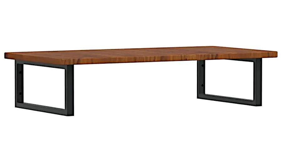 Ciemnobrązowa półka 100x50 czarne uchwyty - Bafo