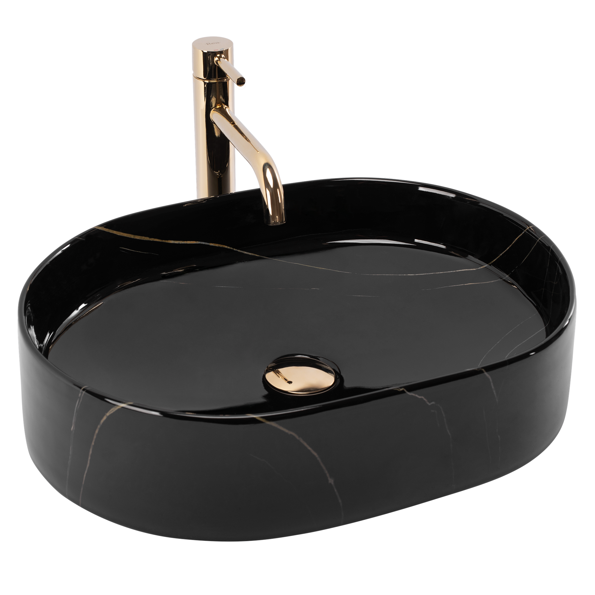 Rea Umywalka nablatowa Rea Nadia 50 Black Stone