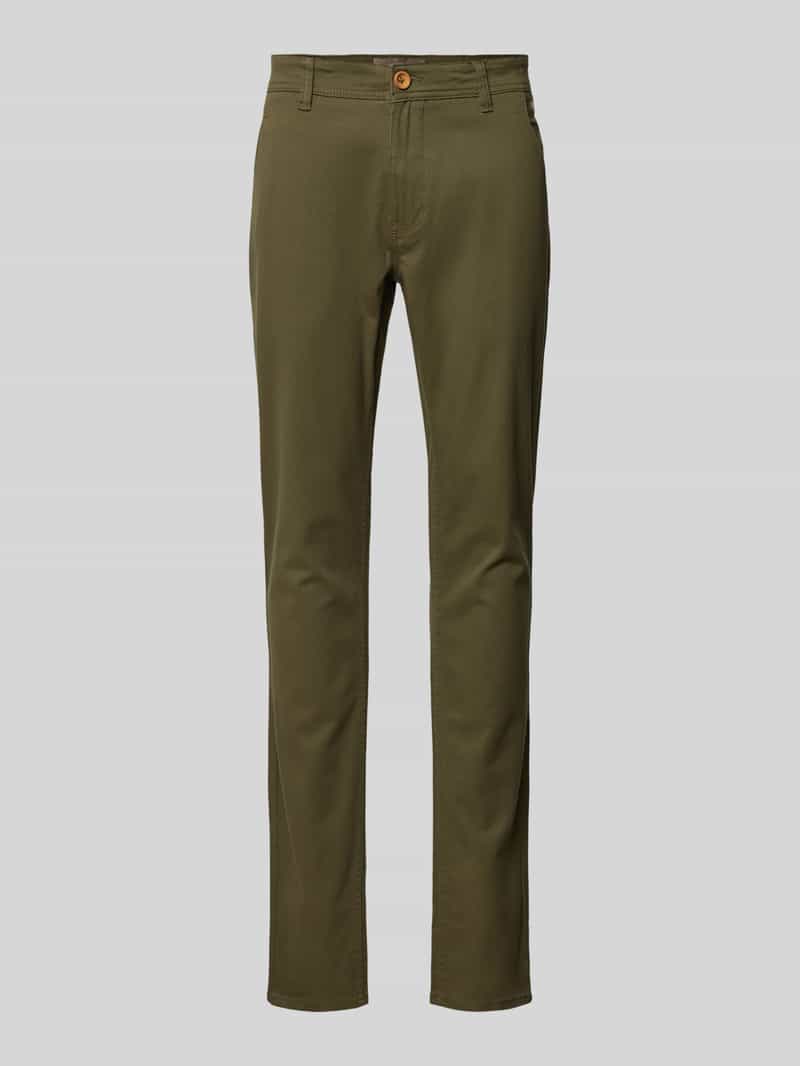 Spodnie o kroju slim fit z wpuszczanymi kieszeniami model ‘NATAN’