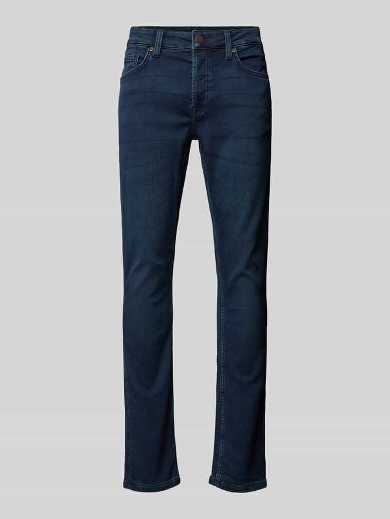Jeansy o kroju regular fit z 5 kieszeniami model ‘LOOM’