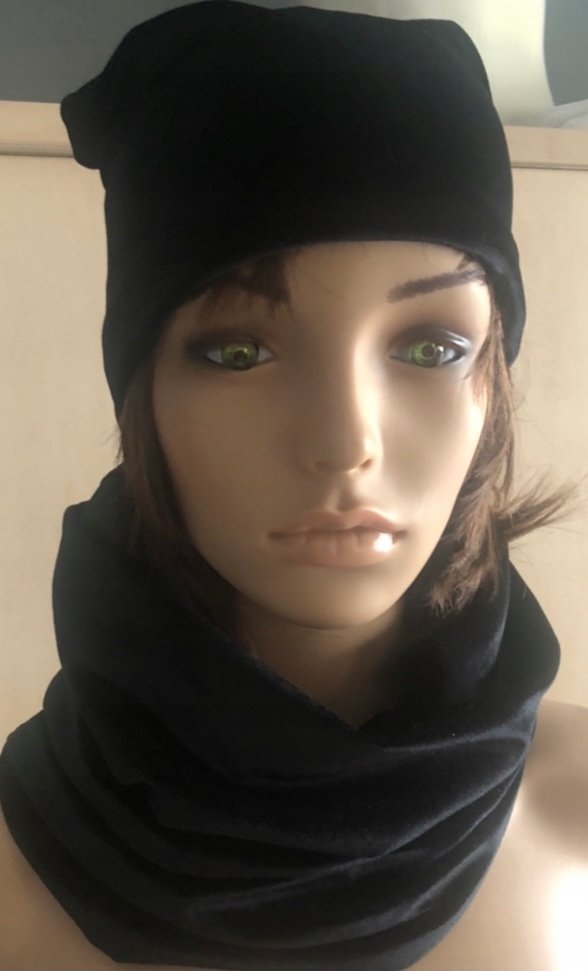 Komin Welur Czarny Porzadny Boho