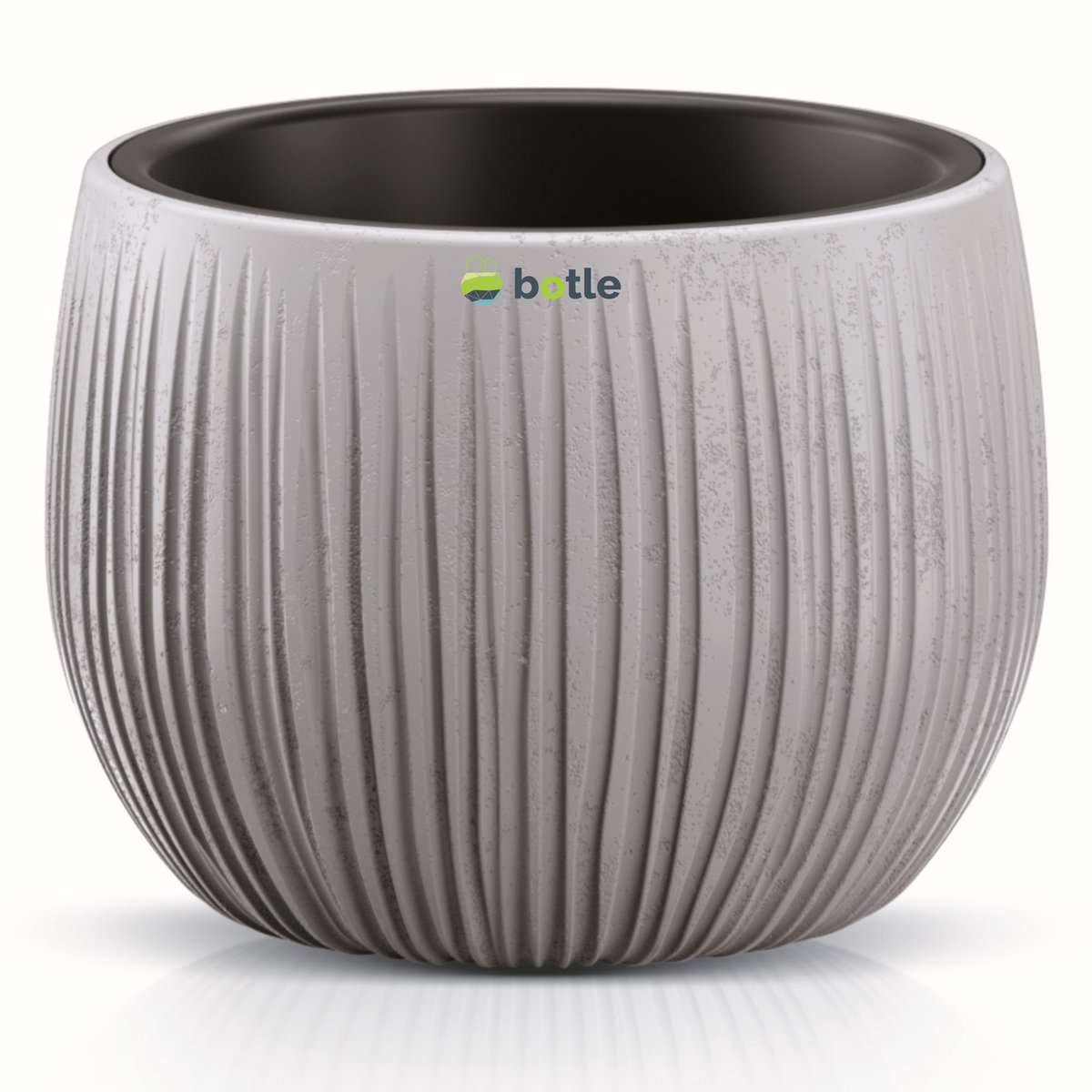 Doniczka osłonka struktura wkład 18x13,5cm Beton okrągła