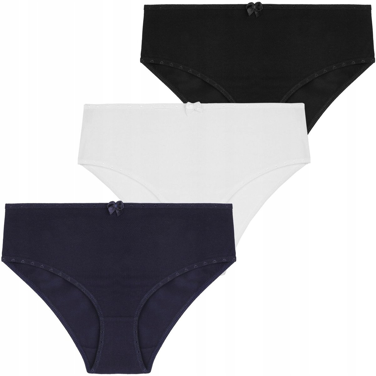 3 x Figi bawełniane 95% damskie majtki bikini Moraj r. XXL