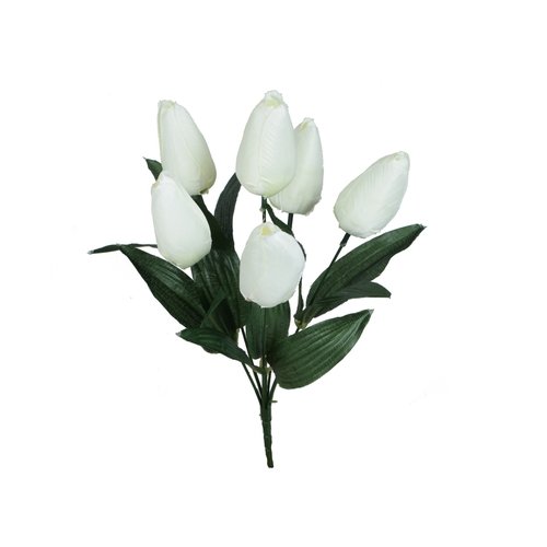 Bukiet tulipanów 32cm BU271 W01 sztuczny bukiecik tulipany białe