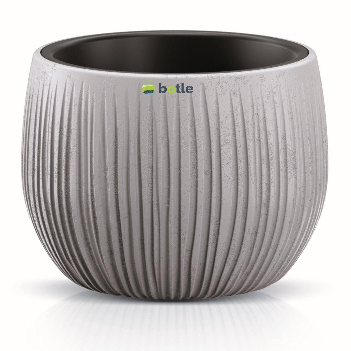 Doniczka osłonka struktura wkład 15x11 cm Beton okrągła