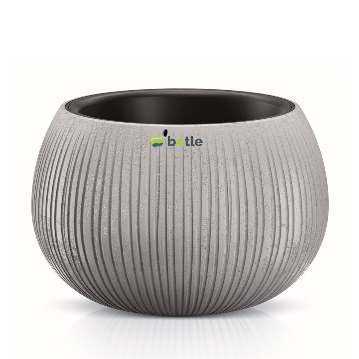 Doniczka osłonka struktura wkład 24x16cm Beton okrągła