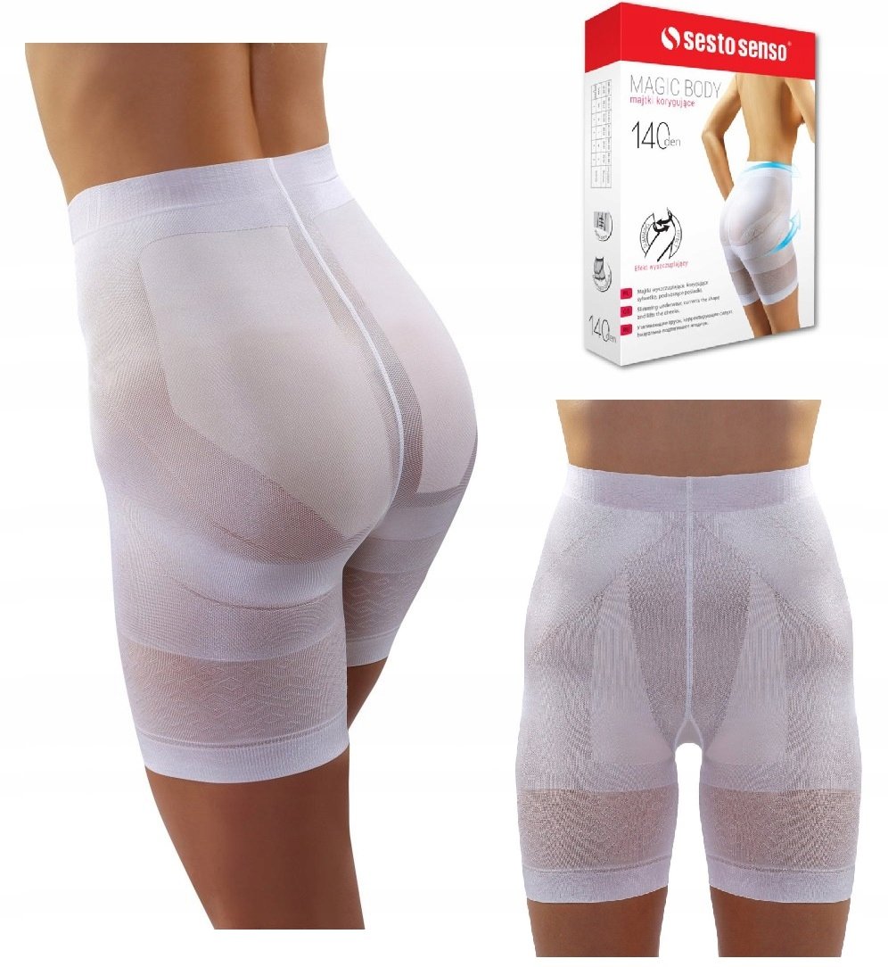 Szorty push up wyszczuplające uda modelujące pośladki BODY Sesto Senso r. M
