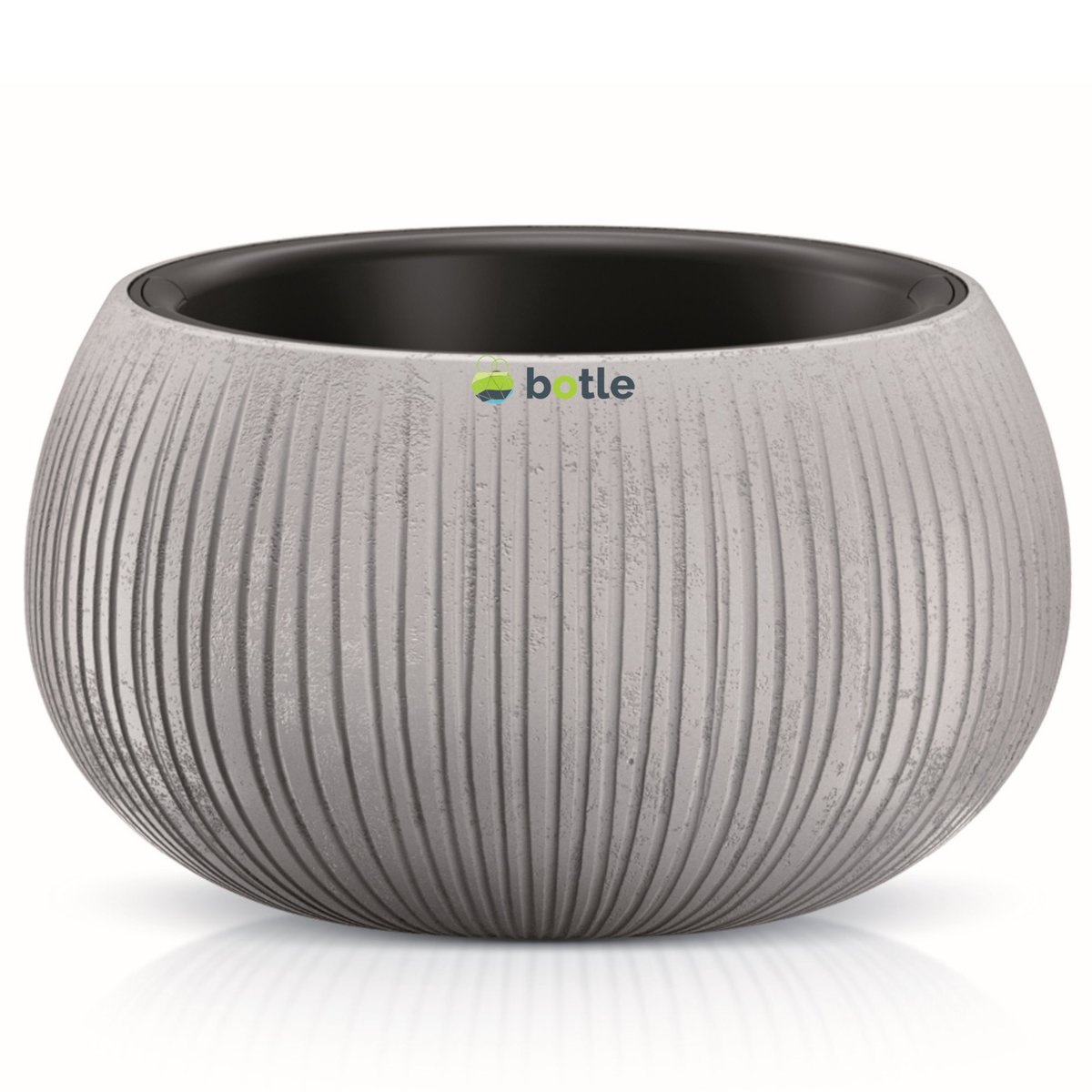 Doniczka osłonka struktura wkład 37x22cm Beton okrągła