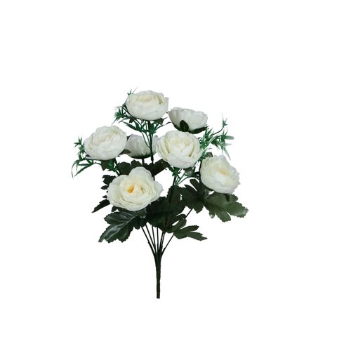 Peonia bukiet 37cm BU867 W01 sztuczny bukiecik piwonii biały