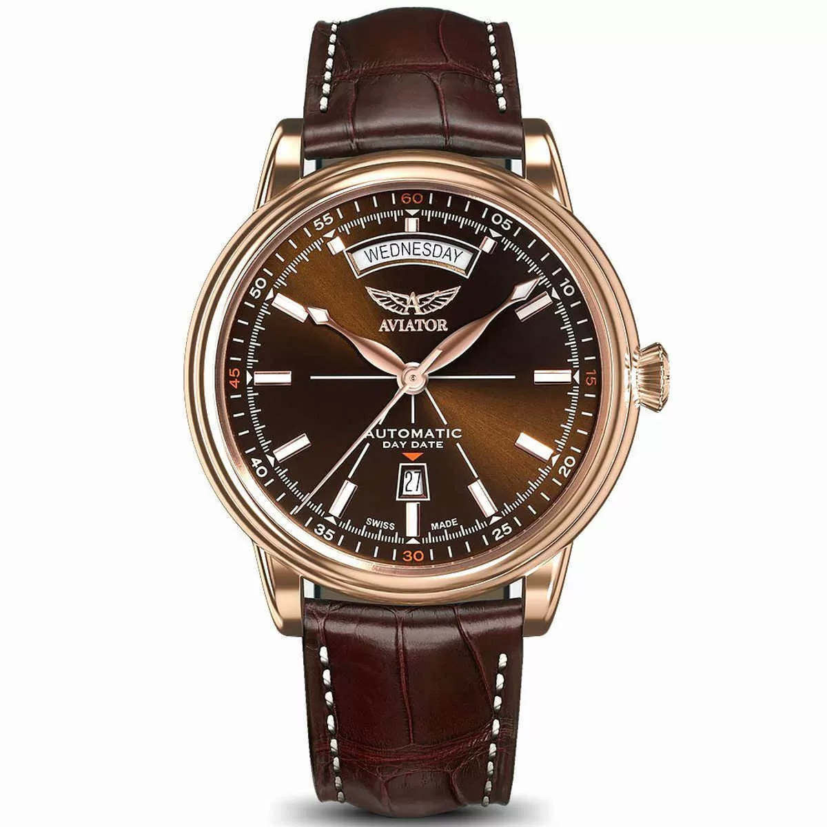 Zegarek Męski Aviator Swiss Made V.3.20.2.226.4 Douglas Day Date