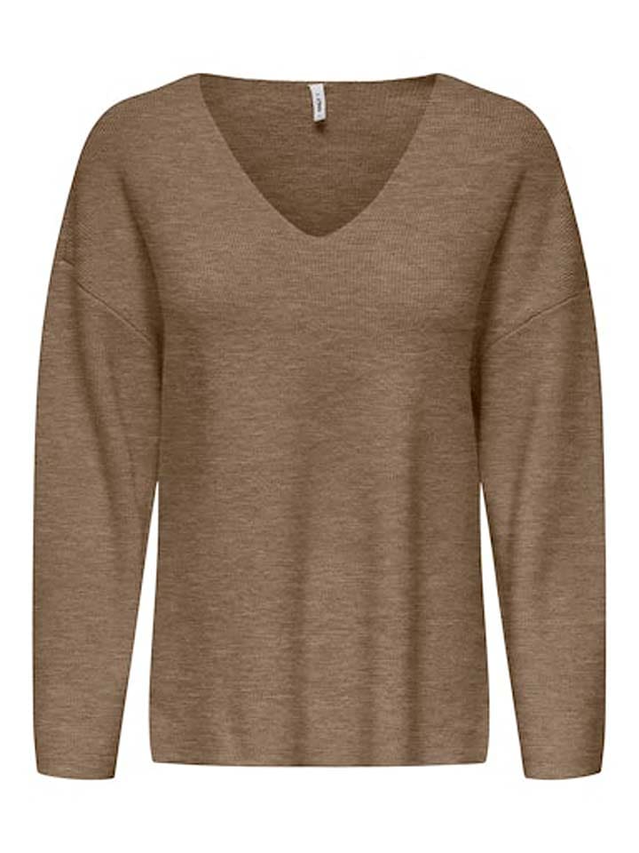 ONLY Sweter w kolorze brązowym
