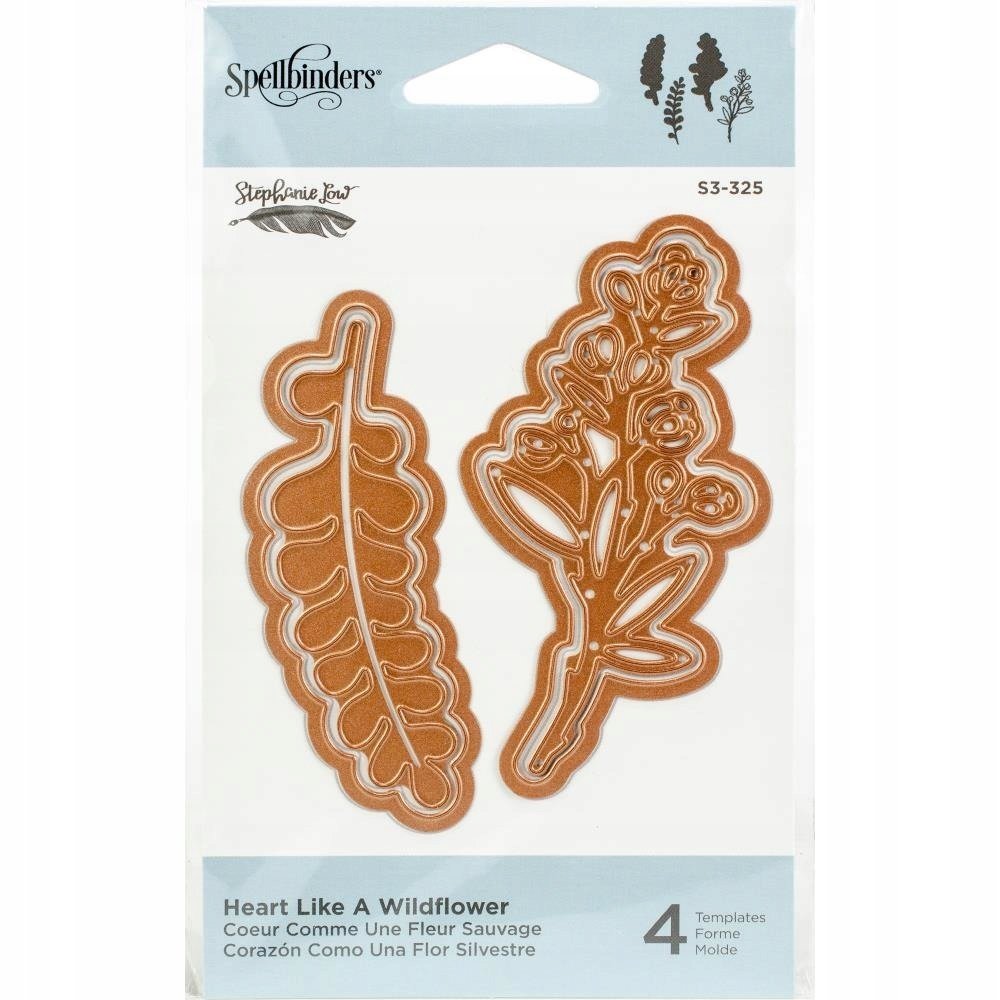 Wykrojnik do papieru Spellbinders - Heart Like A Wildflower gałązki