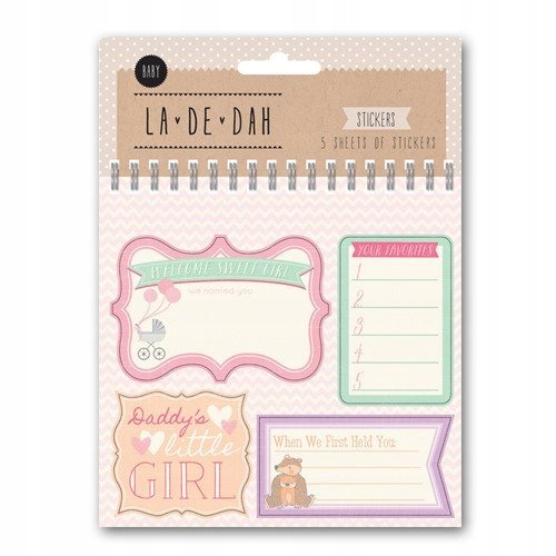 Naklejki papierowe z motywami dziecięcymi - La-De-Dah - Girl dziewczynka