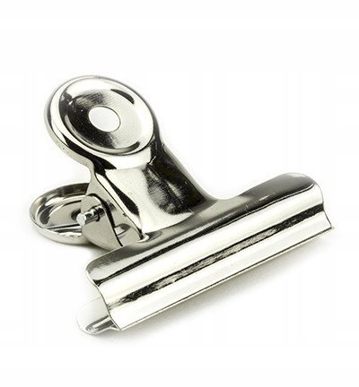 KLIPS METALOWY KLIP zaciskarka srebrny 51mm - 1szt