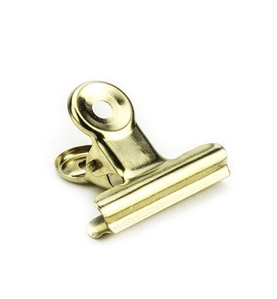 KLIPS METALOWY KLIP zaciskarka złoty 38mm - 1szt