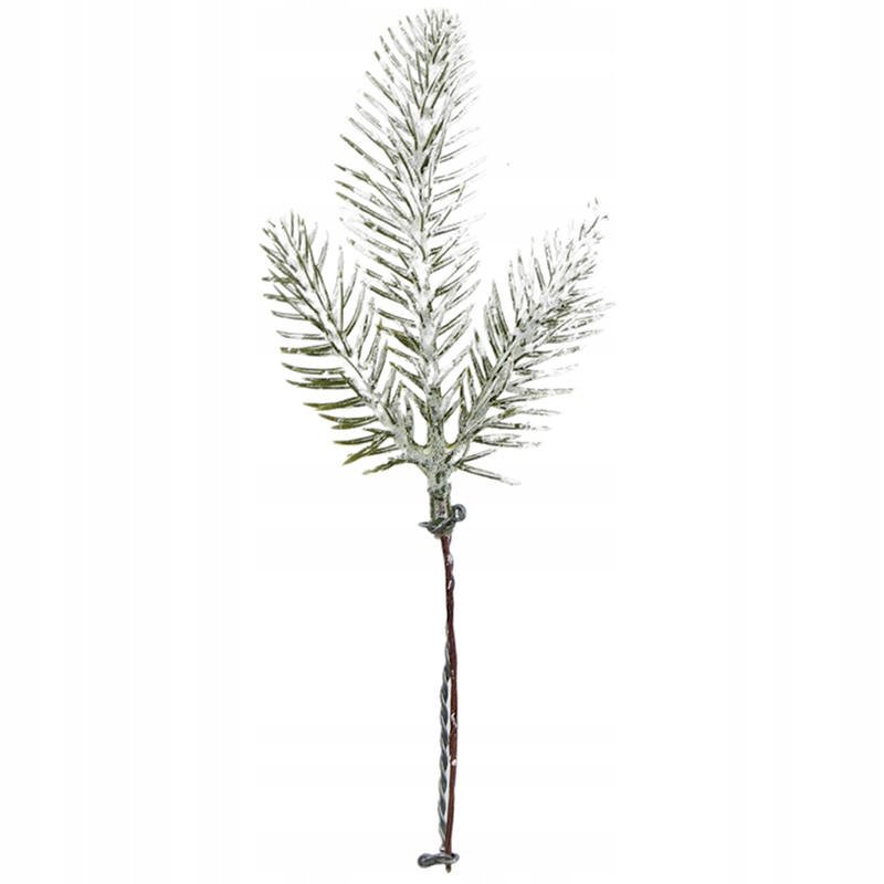 GAŁĄZKA ŚWIERKU ośnieżona 1szt wianek stroik