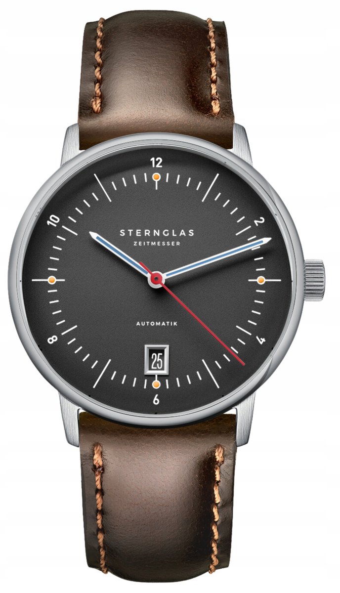 Nowy Oryginalny Zegarek męski Sternglas S02-NP11-BR03 Mechaniczny + grawer