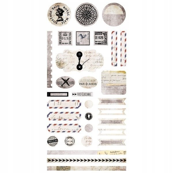 NAKLEJKI PAPIEROWE elementy 15x30 - Air Mail - 7 Dots Studio