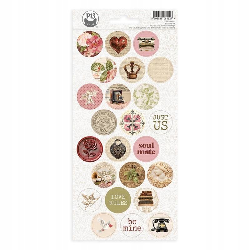 NAKLEJKI PAPIEROWE 10,5x23 kolekcja Love Stories P13