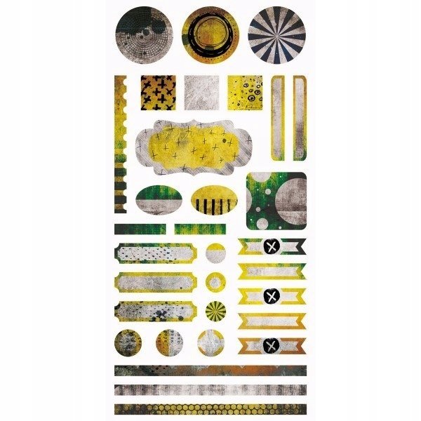NAKLEJKI PAPIEROWE elementy 15x30 - Paint Chips - 7 Dots Studio