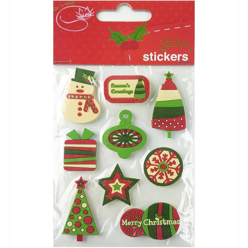 NAKLEJKI GUMOWE Boże Narodzenie Jelly Stickers