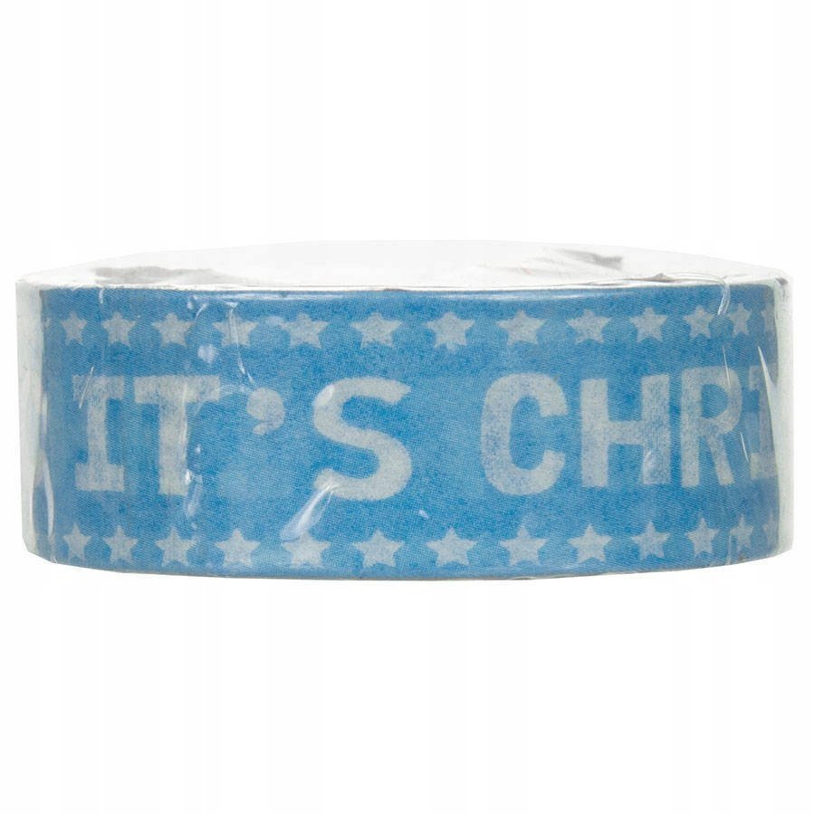 TAŚMA DEKORACYJNA washi niebieska It's Christmas