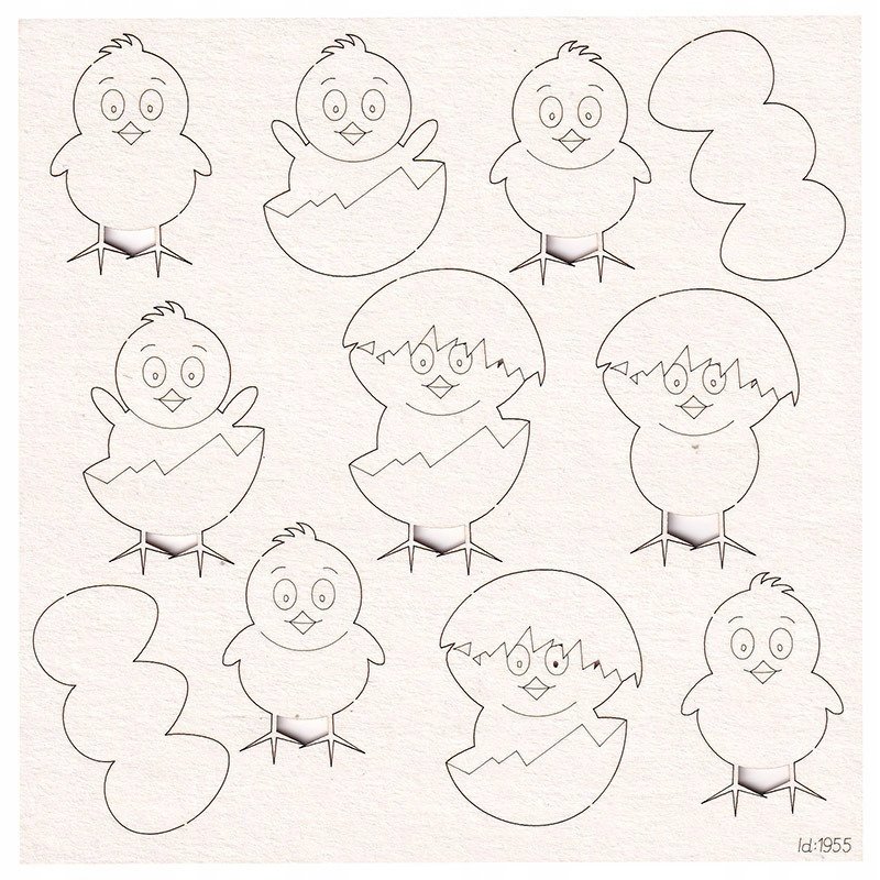 TEKTURKA tekturki Kurczaki pisklaki Wielkanoc