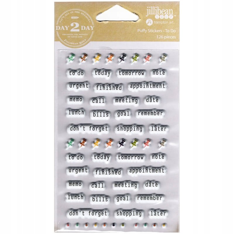 NAKLEJKI PUFFY Jilibean Soup - To Do - do planera