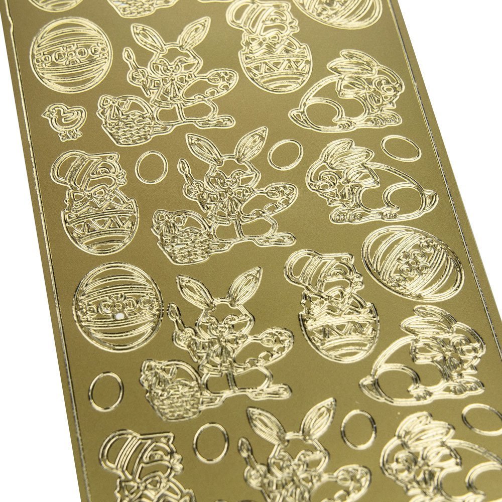 STICKERSY NAKLEJKI ozdobne złote WIELKANOC