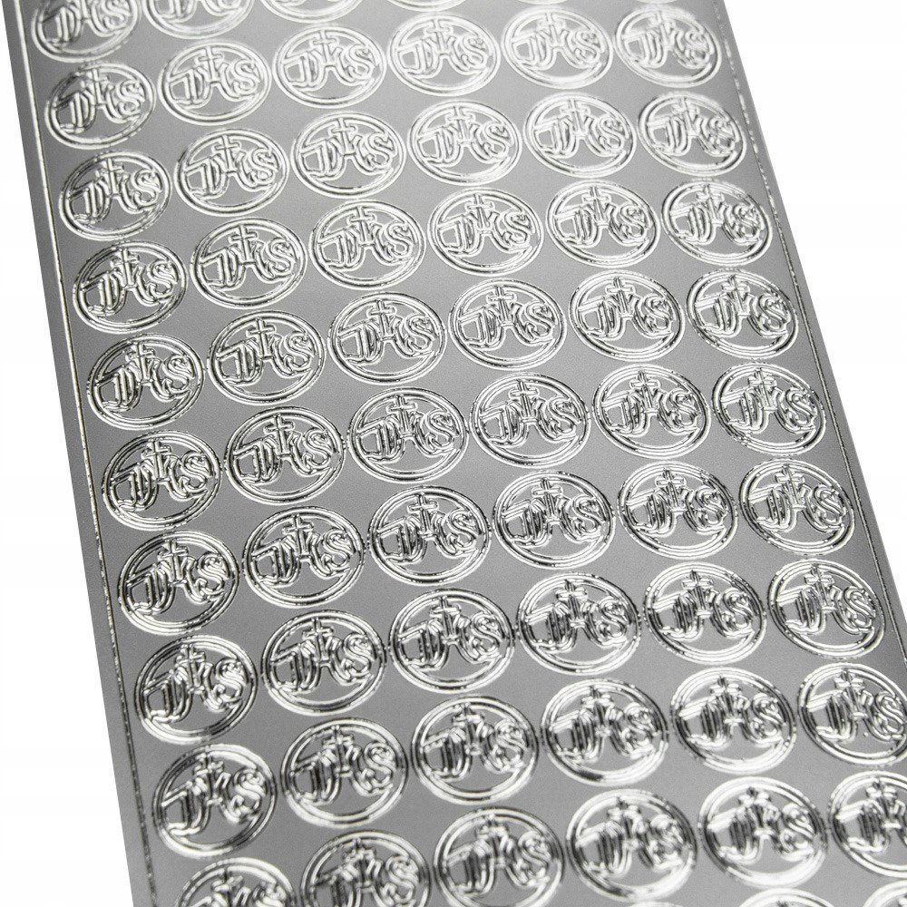 STICKERSY NAKLEJKI ozdobne srebrne Hostia Komunia