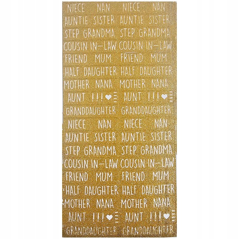 NAKLEJKI BROKATOWE Simply Creative - Gold Relatives pokrewieństwo