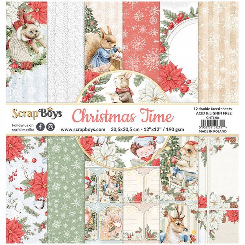 Zestaw papierów 30x30 - Scrapboys - Christmas Time