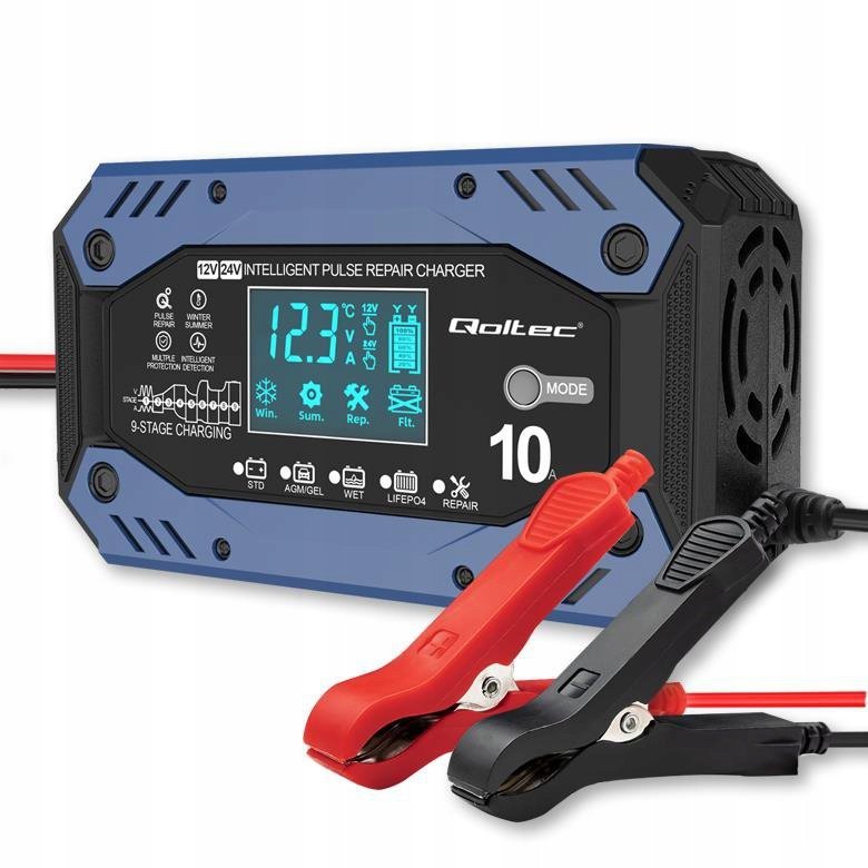 Qoltec prostownik do akumulatora STD AGM GEL LiFePO4