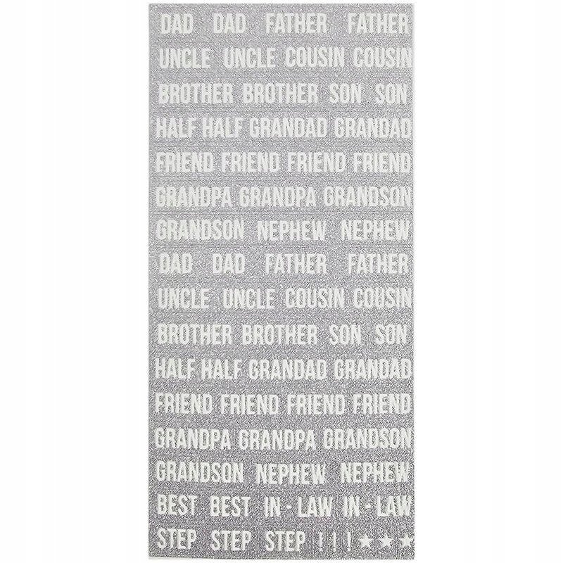 NAKLEJKI BROKATOWE Simply Creative - Silver Relatives pokrewieństwo