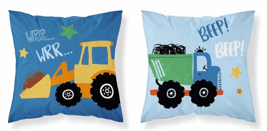 Poszewka dziecięca bawełniana 40x40 psba41a koparka