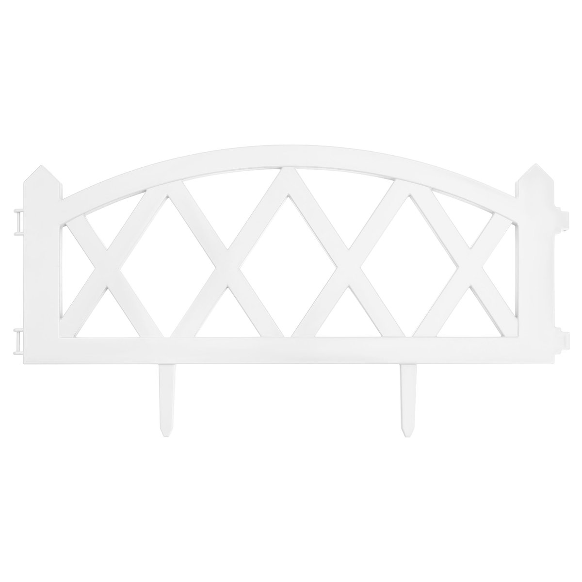 Płotek ogrodowy obrzeże ozdobny palisada przęsło 2,3 m x 24 cm Biały